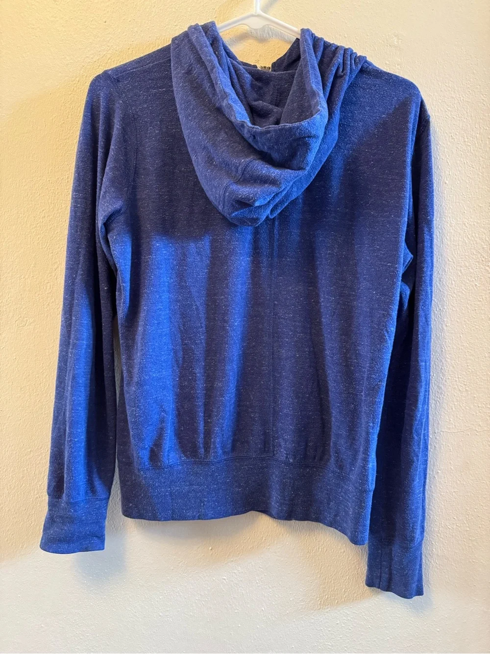 Nike Gym Vintage Full Zip Hoodie Blue Heathered Lightweight Size M
